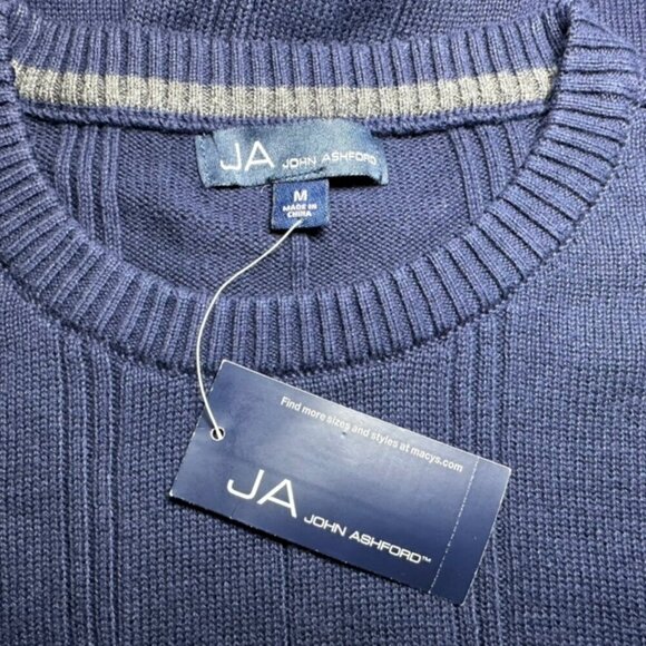 NWT John Ashford Navy Men's Size M Sweater​​​​ - Picture 7 of 7
